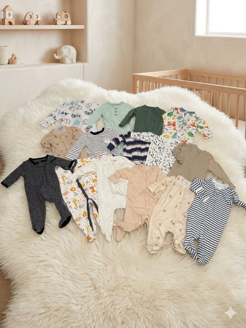 Lot of 15 Baby Boy Sleepers Size 3-6 Months.Ruffle Butts, Rosie Pope and more!